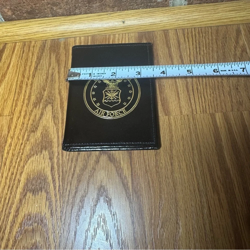 United States Air Force BiFold Wallet Black Genuine Cowhide Made in USA Military